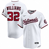 Men's Washington Nationals #32 Trevor Williams White 2025 Home Limited Stitched Jersey Dzhi,baseball caps,new era cap wholesale,wholesale hats